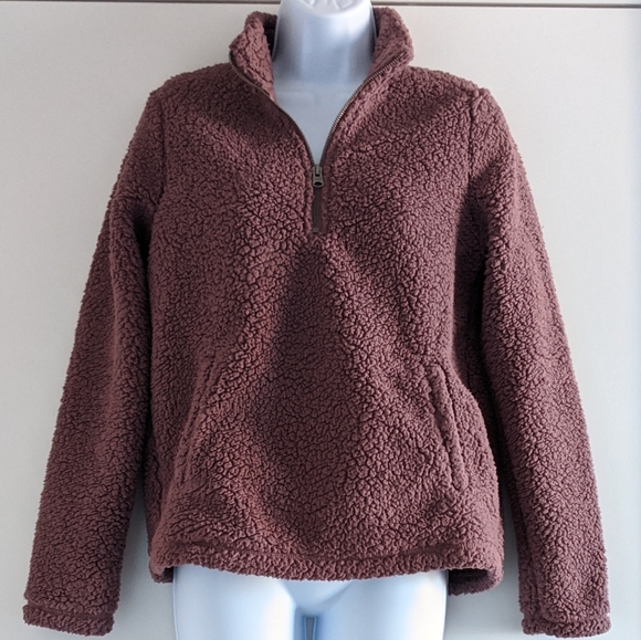 Abercrombie & Fitch Sweaters - Abercrombie & Fitch Half-zip Sherpa fleece